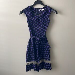 Garden wed polka dot dress women Sz XS